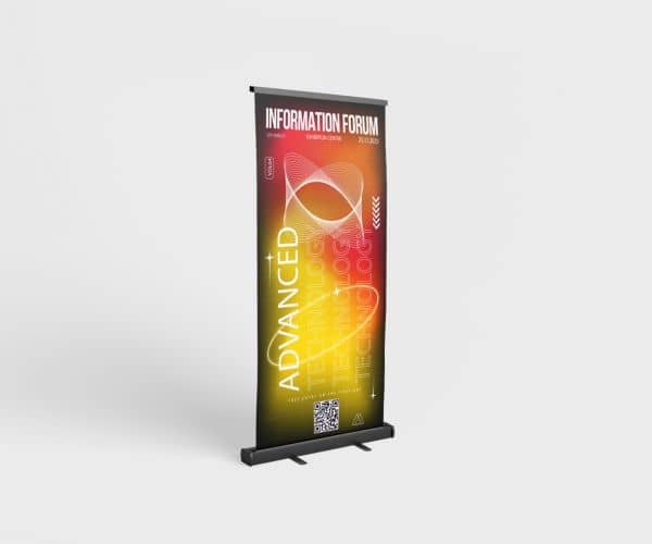 Black Stand Retractable Roll Up Banner - 3