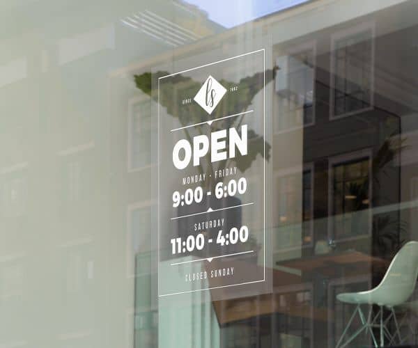 Window Cling Printing - 2