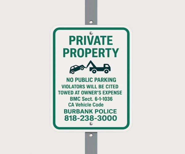 Reflective Parking Sign