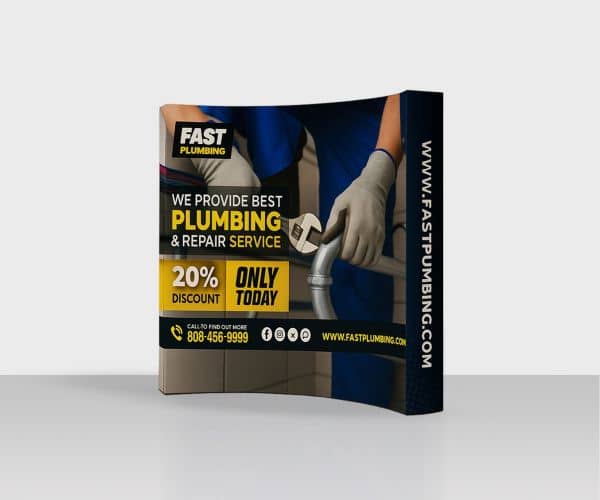 Curve Velcro Fabric Pop Up Display - 2