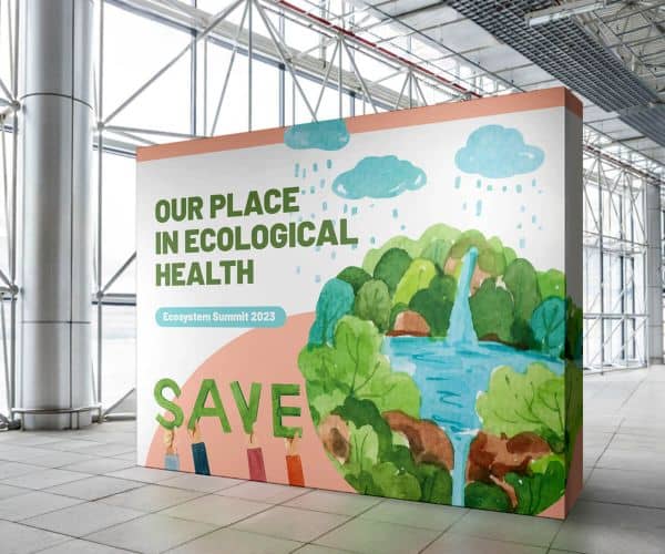 Straight Velcro Fabric Pop Up Display - 2