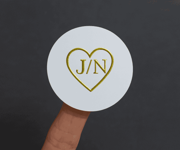 Raised Foil Roll Labels - 6