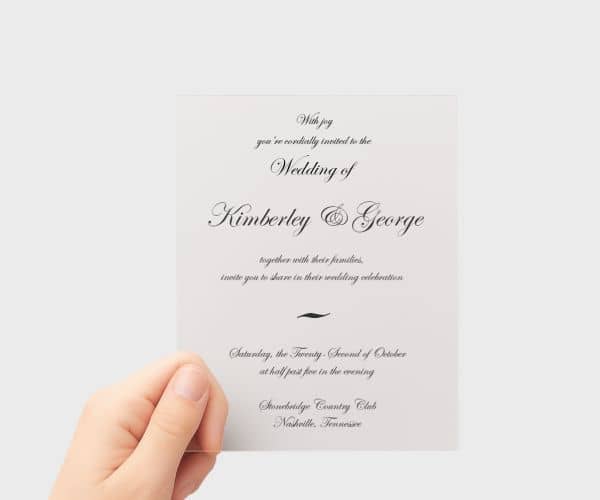 Acrylic Wedding Invitations - 2