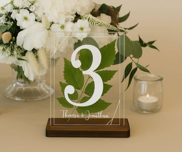 Acrylic Table Number Printing - 2