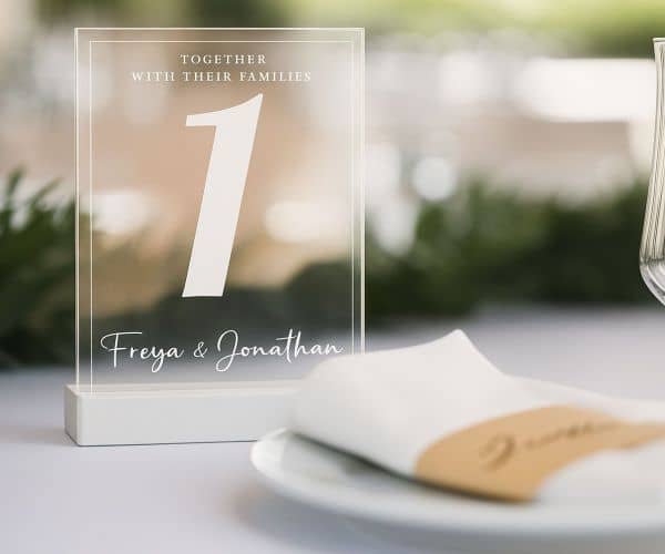 Acrylic Table Number Printing - 3