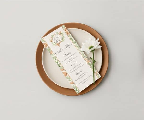 Wedding Dinner Menu Cards - 3