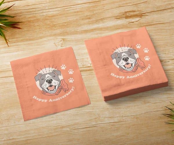 Personalized Anniversary Napkins - 3