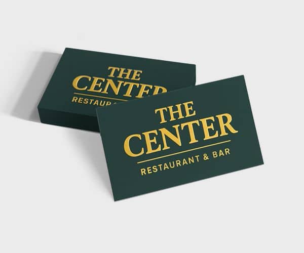 Raised Foil Business Card Printing