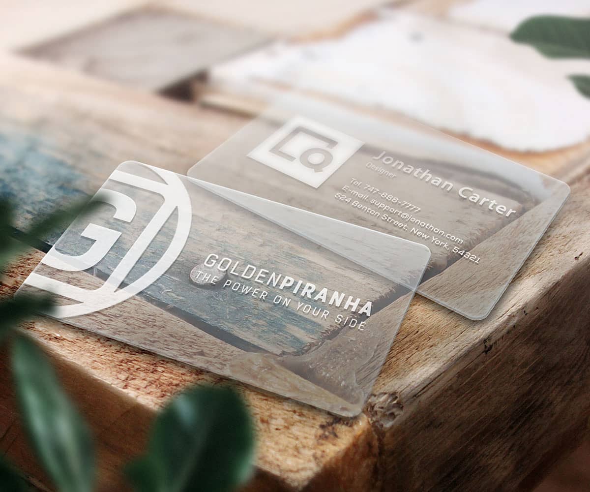 Clear Plastic Business Cards - 2