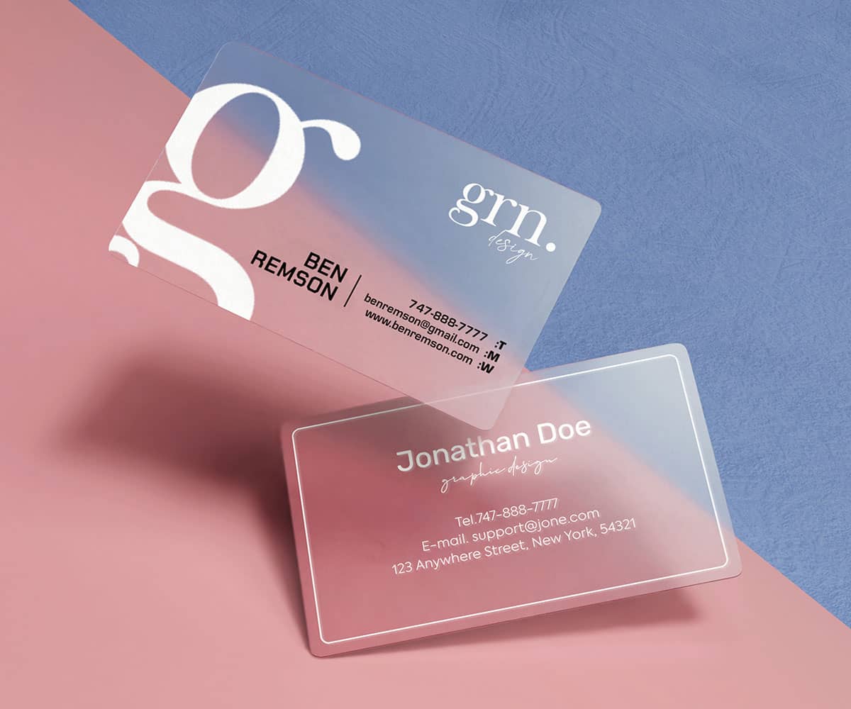 Frosted Plastic Business Cards - 2