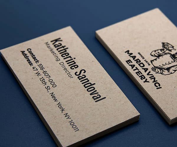 Brown Kraft Business Card Printing - 2