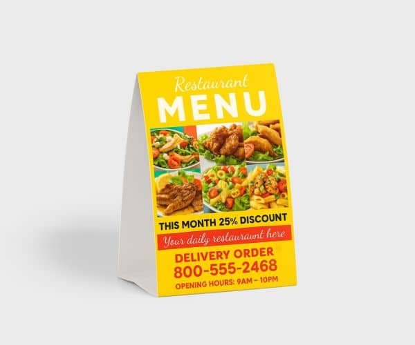 Table Tent Card Printing