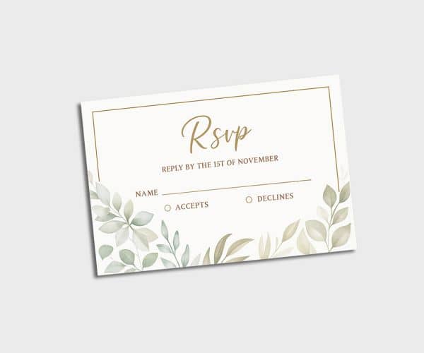 Wedding RSVP Card Printing