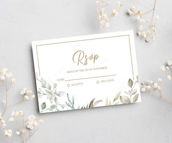 Wedding RSVP Card Printing - 3
