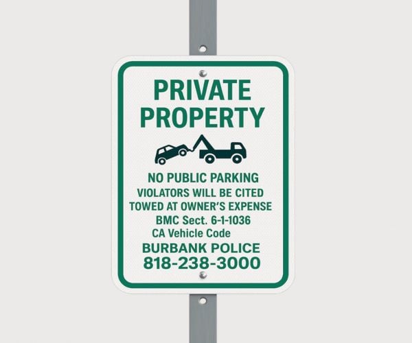 Reflective Parking Sign