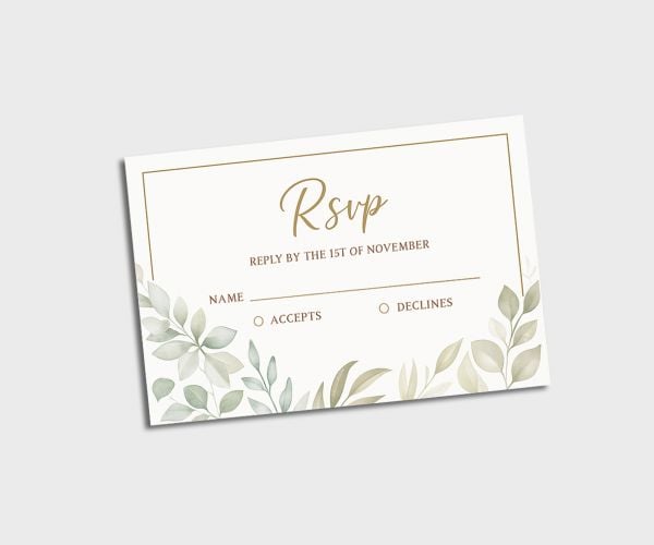 Wedding RSVP Card Printing